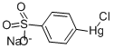 Structure of 4-(CHLOROMERCURI)BENZENESULFONIC ACID, SODIUM SALT