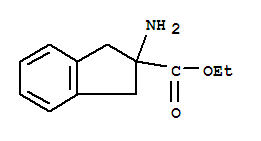Structure of 1H-Indene-2-carboxylicacid, 2-amino-2,3-dihydro-, ethyl ester