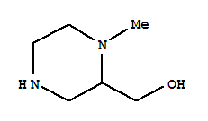 Structure of 2-Piperazinemethanol,1-methyl-