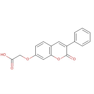 Structure of Acetic acid, [(2-oxo-3-phenyl-2H-1-benzopyran-7-yl)oxy]-