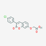 Structure of Acetic acid, [[3-(4-chlorophenyl)-2-oxo-2H-1-benzopyran-7-yl]oxy]-