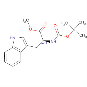 DL-Tryptophan, N-[(1,1-dimethylethoxy)carbonyl]-, methyl ester结构式