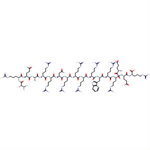 L-Arginine,L-threonyl-L-arginyl-L-glutaminyl-L-alanyl-L-arginyl-L-arginyl-L-asparaginyl-L-arginyl-L-arginyl-L-arginyl-L-arginyl-L-tryptophyl-L-arginyl-L-a-glutamyl-L-arginyl-L-glutaminyl-结构式