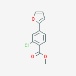 Methyl 2-chloro-4-(furan-2-yl)benzoate结构式