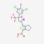 METHYL 3-(5-(3,5-DICHLORO-4-FLUOROPHENYL)-5-(TRIFLUOROMETHYL)-4,5-DIHYDROISOXAZOL-3-YL)-5,6-DIHYDRO-4H-CYCLOPENTA[C]THIOPHENE-1-CARBOXYLATE结构式