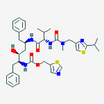 1,3-thiazol-5-ylmethyl N-[(2s,3s,5r)-3-hydroxy-5-[[(2s)-3-methyl-2-[[methyl-[(2-propan-2-yl-1,3-thiazol-4-yl)methyl]carbamoyl]amino]butanoyl]amino]-1,6-diphenylhexan-2-yl]carbamate结构式