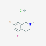 Structure of 7-Bromo-5-fluoro-2-methyl-1,2,3,4-tetrahydro-isoquinoline hydrochloride