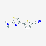 Structure of 5-(2-aminothiazol-4-yl)thiophene-2-carbonitrile