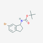 Structure of tert-Butyl (6-bromo-2,3-dihydro-1H-inden-1-yl)carbamate