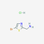 Structure of 5-BroMothiazole-2-MethanaMine hydrochloride (1:1)