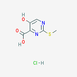 Structure of 5-Hydroxy-2-methylsulfanyl-pyrimidine-4-carboxylic acid hydrochloride