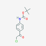Structure of tert-Butyl (4-(2-chloroacetyl)phenyl)carbamate