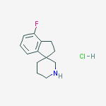4-Fluoro-2,3-dihydrospiro[indene-1,3'-piperidine] hydrochloride结构式