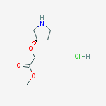 Structure of (S)-(Pyrrolidin-3-yloxy)-acetic acid methyl ester hydrochloride