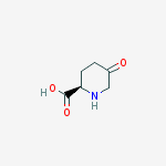 Structure of (2R)-5-Oxo-piperidine-2-carboxylic acid