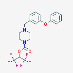 Structure of 1,1,1,3,3,3-hexafluoro-2-propanyl 4-(3-phenoxybenzyl)-1-piperazin Ecarboxylate