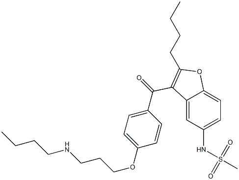 Structure of Desbutyl Dronedarone Hydrochloride
