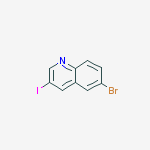 Structure of 6-bromo-3-iodoquinoline