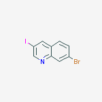 Structure of 7-bromo-3-iodoquinoline