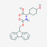 Structure of (2S)-2-((((9H-Fluoren-9-yl)methoxy)carbonyl)amino)-2-(4-hydroxycyclohexyl)acetic acid