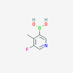 5-fluoro-4-methylpyridin-3-ylboronic acid结构式