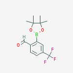 Structure of 2-(4,4,5,5-Tetramethyl-1,3,2-dioxaborolan-2-yl)-4-(trifluoromethyl)benzaldehyde