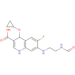 Structure of 3-Quinolinecarboxylic acid,1-cyclopropyl-6-fluoro-7-[[2-(formylamino)ethyl]amino]-1,4-dihydro-4-oxo-
