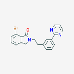 7-bromo-2-[2-(3-pyrimidin-2-ylphenyl)ethyl]-3H-isoindol-1-one结构式