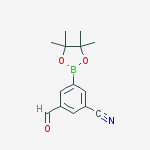 Structure of 3-formyl-5-(4,4,5,5-tetramethyl-1,3,2-dioxaborolan-2-yl)benzonitrile
