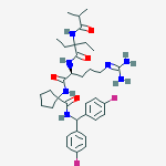 Structure of Cyclopentanecarboxam​ide, 1-​[[(2S)​-​5-​[(aminoiminomethyl)​amino]​-​2-​[[2-​ethyl-​2-​[(2-​methyl-​1-​oxopropyl)​amino]​-​1-​oxobutyl]​amino]​-​1-​oxopentyl]​amino]​-​N-​[bis(4-​fluorophenyl)​methyl]​-