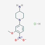 1-(3-甲氧基-4-硝基-苯基)-哌啶-4-基胺盐酸盐结构式