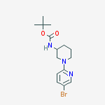 Structure of (5'-BroMo-3,4,5,6-tetrahydro-2H-[1,2']bipyridinyl-3-yl)-carbaMic acid tert-butyl ester