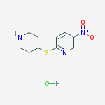 5-硝基-2-(哌啶-4-基硫基)-吡啶盐酸盐结构式