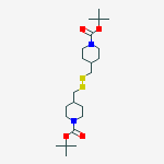 Structure of di-tert-butyl 4,4'-(disulfanediylbis(Methylene))bis(piperidine-1-carboxylate)