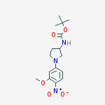 Structure of [1-(3-Methoxy-4-nitro-phenyl)-pyrrolidin-3-yl]-carbaMic acid tert-butyl ester