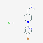 C-(5'-溴-3,4,5,6-四氢-2H-[1,2']二吡啶基-4-基)-甲胺盐酸盐结构式