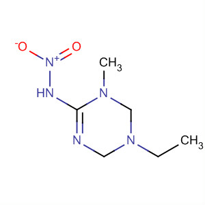 1,3,5-Triazin-2-amine, 5-ethyl-1,4,5,6-tetrahydro-1-methyl-N-nitro-结构式