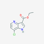 Structure of 7-CHLORO-1H-PYRROLO[3,2-B]PYRIDINE-3-CARBOXYLIC ACID, ETHYL ESTER