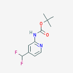 tert-Butyl (4-(difluoromethyl)pyridin-2-yl)carbamate结构式