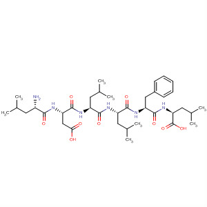 L-Leucine,N-[N-[N-[N-(N-L-leucyl-L-a-aspartyl)-L-leucyl]-L-leucyl]-L-phenylalanyl]-结构式