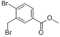 Structure of Benzoic acid, 4-bromo-3-(bromomethyl)-, methyl ester