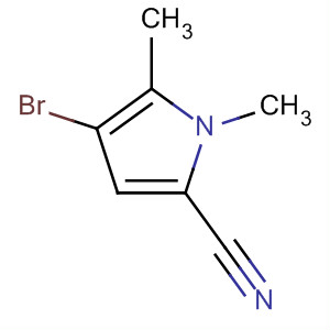 Structure of 1H-Pyrrole-2-carbonitrile, 4-bromo-1,5-dimethyl-
