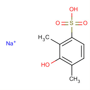 Structure of Benzenesulfonic acid, 2,4-dimethyl-, sodium salt, monohydrate