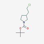 Structure of tert-butyl 3-(2-chloroethyl)pyrrolidine-1-carboxylate