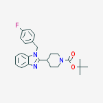 Structure of 4-[1-(4-Fluoro-benzyl)-1H-benzoiMidazol-2-yl]-piperidine-1-carboxylic acid tert-butyl ester