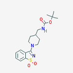Structure of tert-Butyl ((1-(1,1-dioxidobenzo[d]isothiazol-3-yl)piperidin-4-yl)methyl)carbamate
