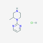 Structure of 2-(2-METHYLPIPERAZIN-1-YL)PYRIMIDINE HYDROCHLORIDE