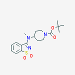 Structure of tert-Butyl 4-((1,1-dioxidobenzo[d]isothiazol-3-yl)(methyl)amino)piperidine-1-carboxylate
