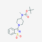 Structure of tert-Butyl (1-(1,1-dioxidobenzo[d]isothiazol-3-yl)piperidin-4-yl)(methyl)carbamate
