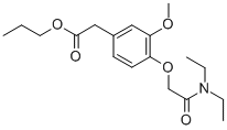 Structure of propyl 4-diethylcarbamoylmethoxy-3-methoxyphenylacetate